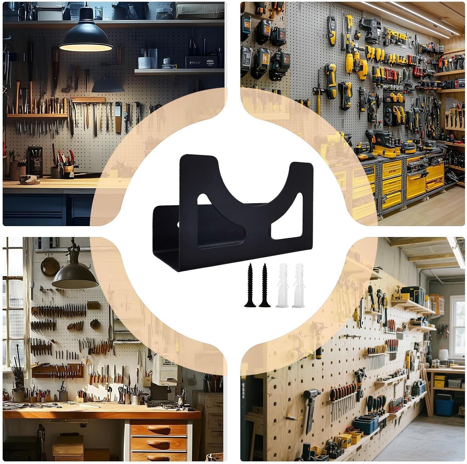  Support De Broyeur D'angle, Support Mural, Support De Rangement Serré, 11,57 X 3,7 X 6,8 Cm, Organisateur D'outils Multifonction, Crochet D'équipement Robuste, Pour Installation De Machine De