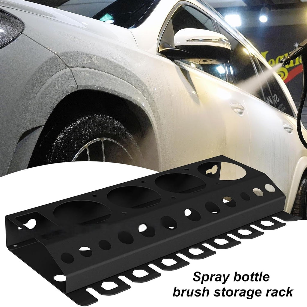  Support Mural Pour Flacons Pulvérisateurs, étagère De Rangement Pour Détails Automobiles, Support Pour Outils De Nettoyage, Brosse Et Accessoires, Unité D'affichage Multi-emplacements, Pour