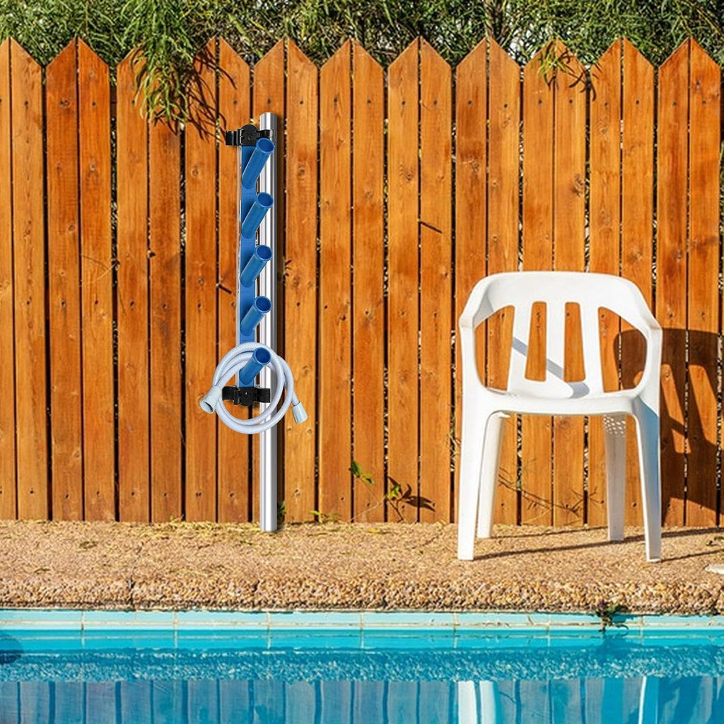  Generisch Stockage D'accessoires De Piscine, Stockage D'accessoires De Piscine | Crochet De Clôture Pour Organisateur D'équipement De Piscine - Porte-outils Multifonction Pour Filet De Skimmer, Tuyau,