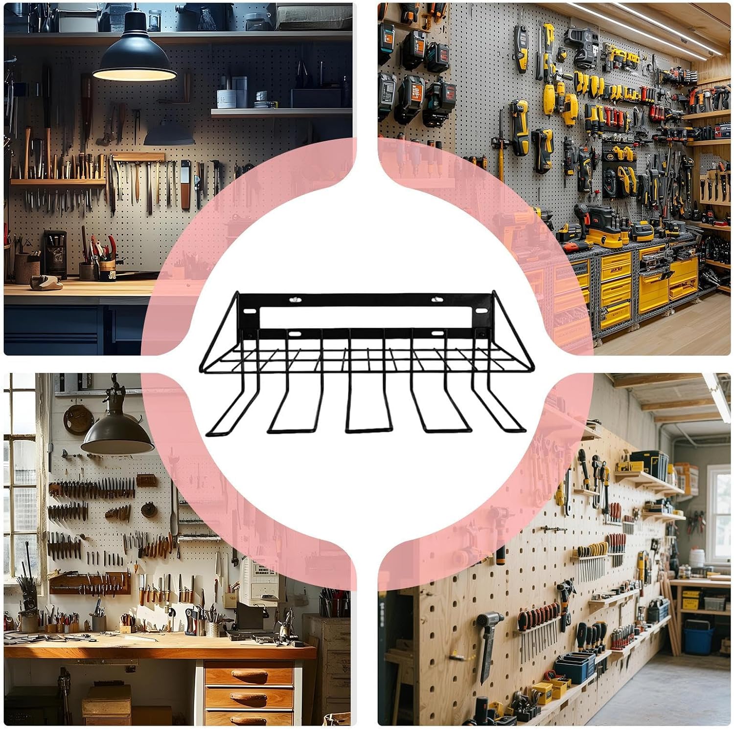  Générique Range-outils Mural - Supports Métalliques Robustes Et Rangement | Range-perceuses,pour Atelier, Garage, Maison, Rangement, Cabane