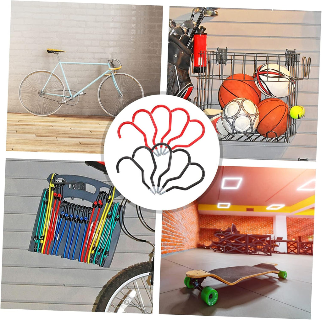  Housoutil 10pièces Crochets Pour Vélos De Garage Crochets Utilitaires De Rangement Supports Muraux Pour Vélos Résistants à Huile Anti-rayures Pour Outils Et Véhicules Légers
