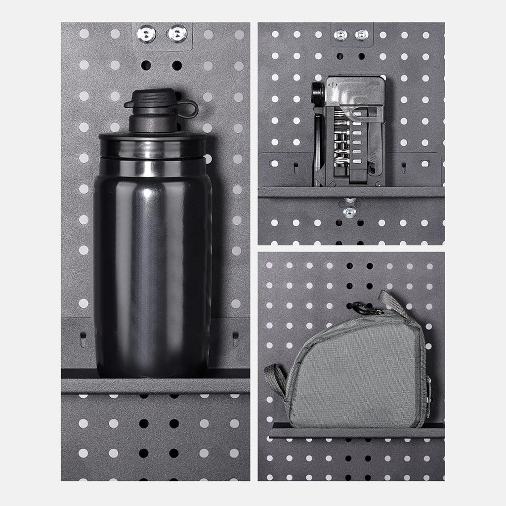  Support D'affichage Pour Panneau Perforé | Organisation D'extension D'outils En Alliage D'aluminium, Support De Casque De Moto | Pour Mur, Garage, Artisanat, Bureau, Atelier