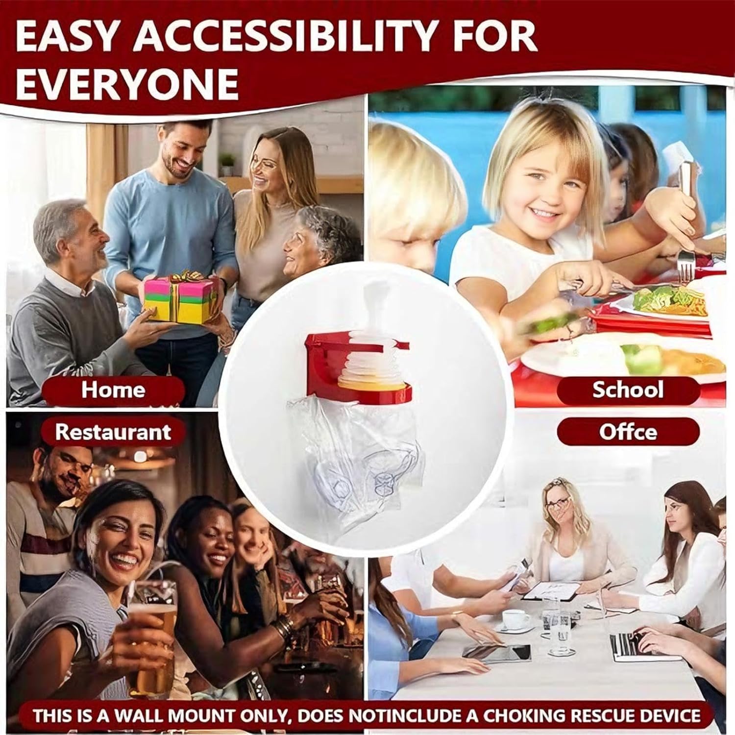 GENERIC Support Mural Pour Appareil De Sauvetage – Support De Rangement Vertical Pour Un Accès Organisé | Support Peu Encombrant Avec Fente Sécurisée, Montage Mural Compact, Système Pour La Maison, La Cuisine